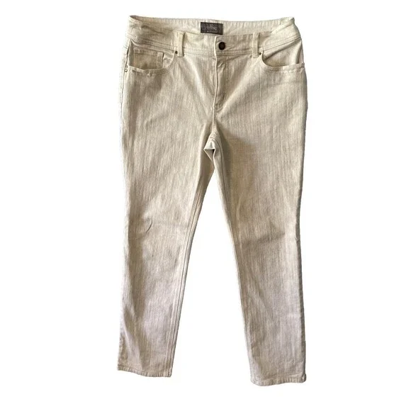Chico’s Women’s Pants So slimming Strech Cream Casual Pant Size 0.5 - Picture 2 of 16